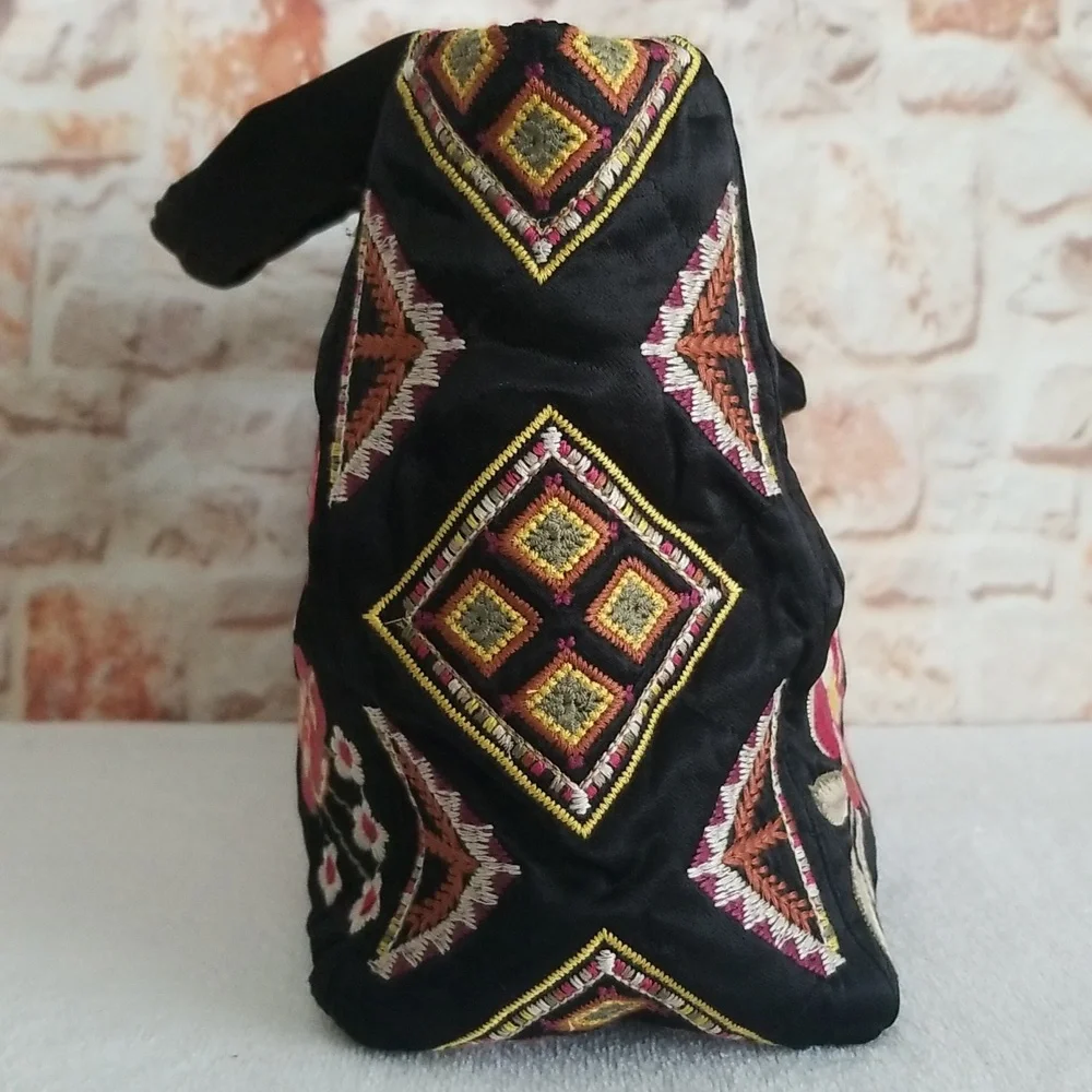 New Johnny Was Lilith Quilted Satin Tote - Picture 5 of 14